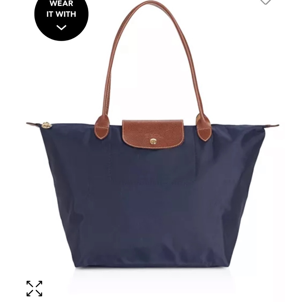 Navy Longchamp Tote